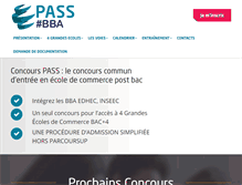 Tablet Screenshot of concours-pass.com